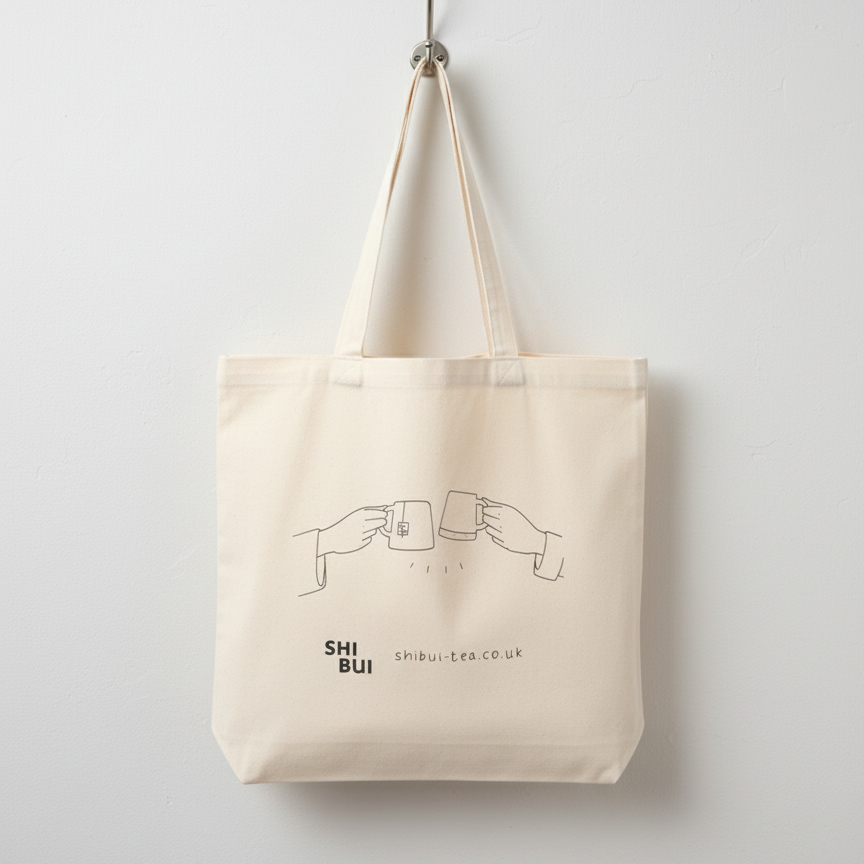 Shibui Cotton Natural tote bag with drawing
