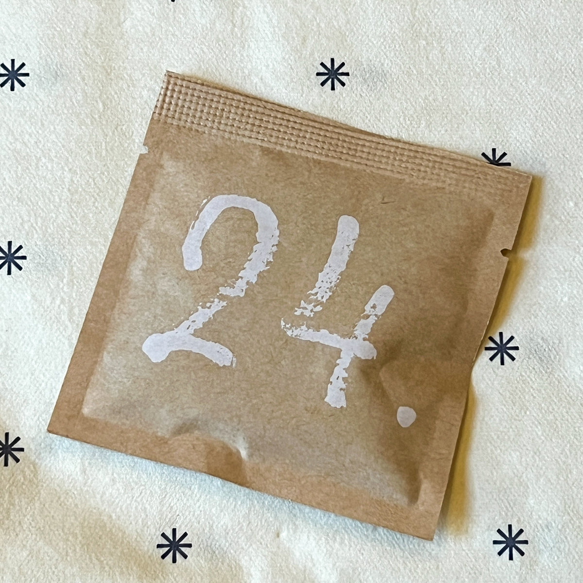 Day 24 of the Shibui loose leaf tea advent calendar in its individually numbered paper sachet