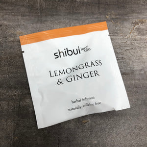 Lemon and Ginger Tea bags individually wrapped plastic free
