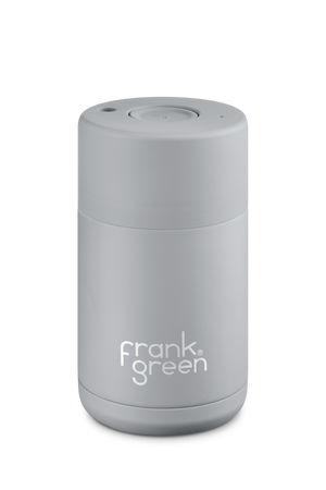 10oz Frank Green Reusable Coffee Cup Harbour Mist Grey